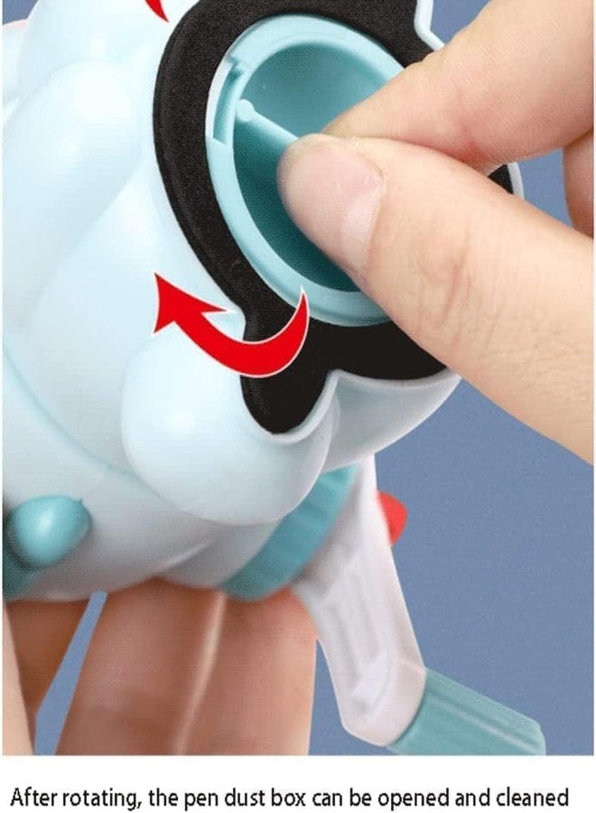 Funspark Pencil Sharpener, Cartoon Animal Manual Adjustable Pencil Sharpener with Crank and Container for Children's Office School Classroom Stationery Gift for Kids (Dino Sharpener) - Image 4