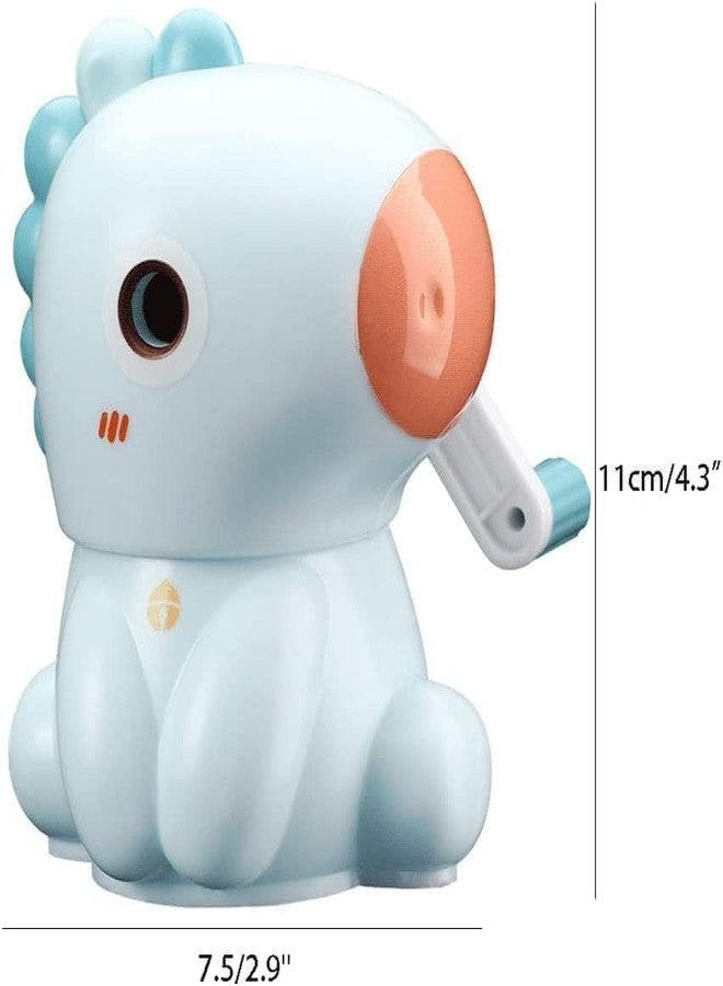 Funspark Pencil Sharpener, Cartoon Animal Manual Adjustable Pencil Sharpener with Crank and Container for Children's Office School Classroom Stationery Gift for Kids (Dino Sharpener) - Image 2