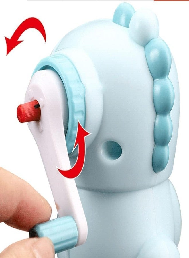 Funspark Pencil Sharpener, Cartoon Animal Manual Adjustable Pencil Sharpener with Crank and Container for Children's Office School Classroom Stationery Gift for Kids (Dino Sharpener) - Image 5