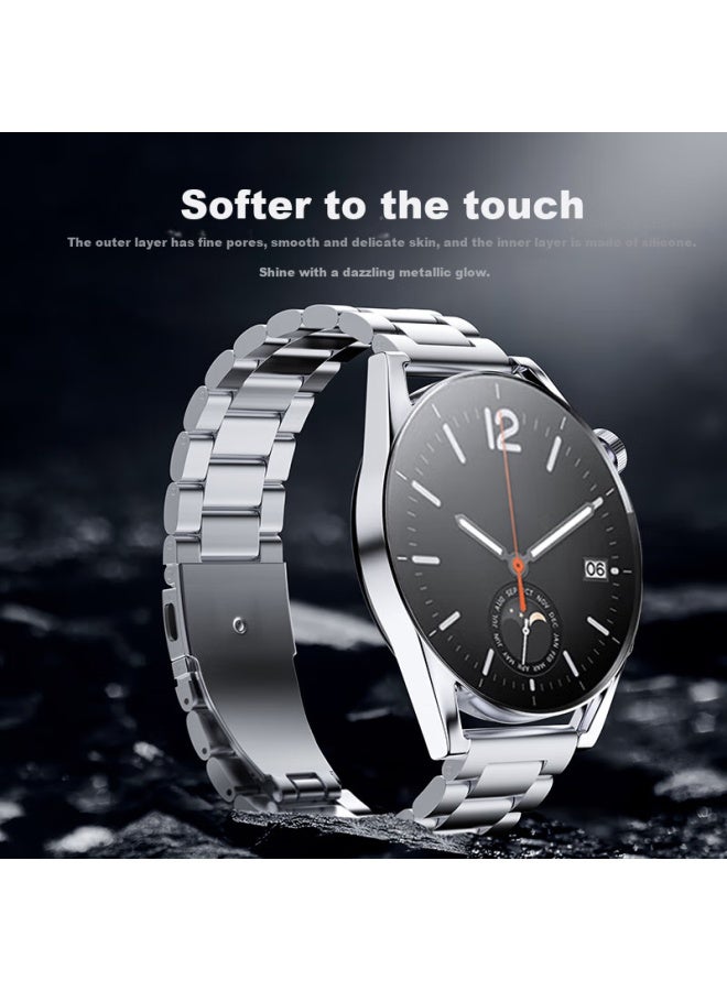 Canghua متوافق مع Xiaomi Watch Band، مناسب لـ Xiaomi Watch S4/s3/s2/s1/s1pro/color2/color Sport Edition، سوار فولاذي ثلاثي الخيوط، سوار معصم معدني من الفولاذ المقاوم للصدأ - Image 3