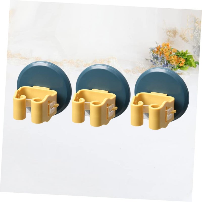 ABOOFAN 3pcs Mop and Broom Holder Wall-mounted Suction Cup Clamp Broom Rack for Bathroom Kitchen - Image 5