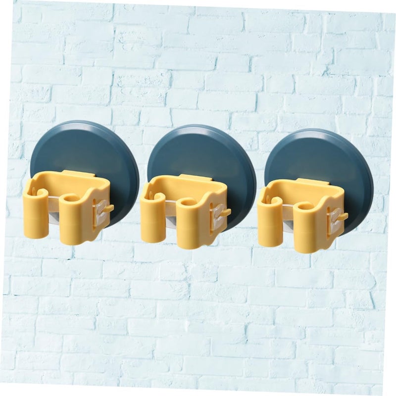 ABOOFAN 3pcs Mop and Broom Holder Wall-mounted Suction Cup Clamp Broom Rack for Bathroom Kitchen - Image 4