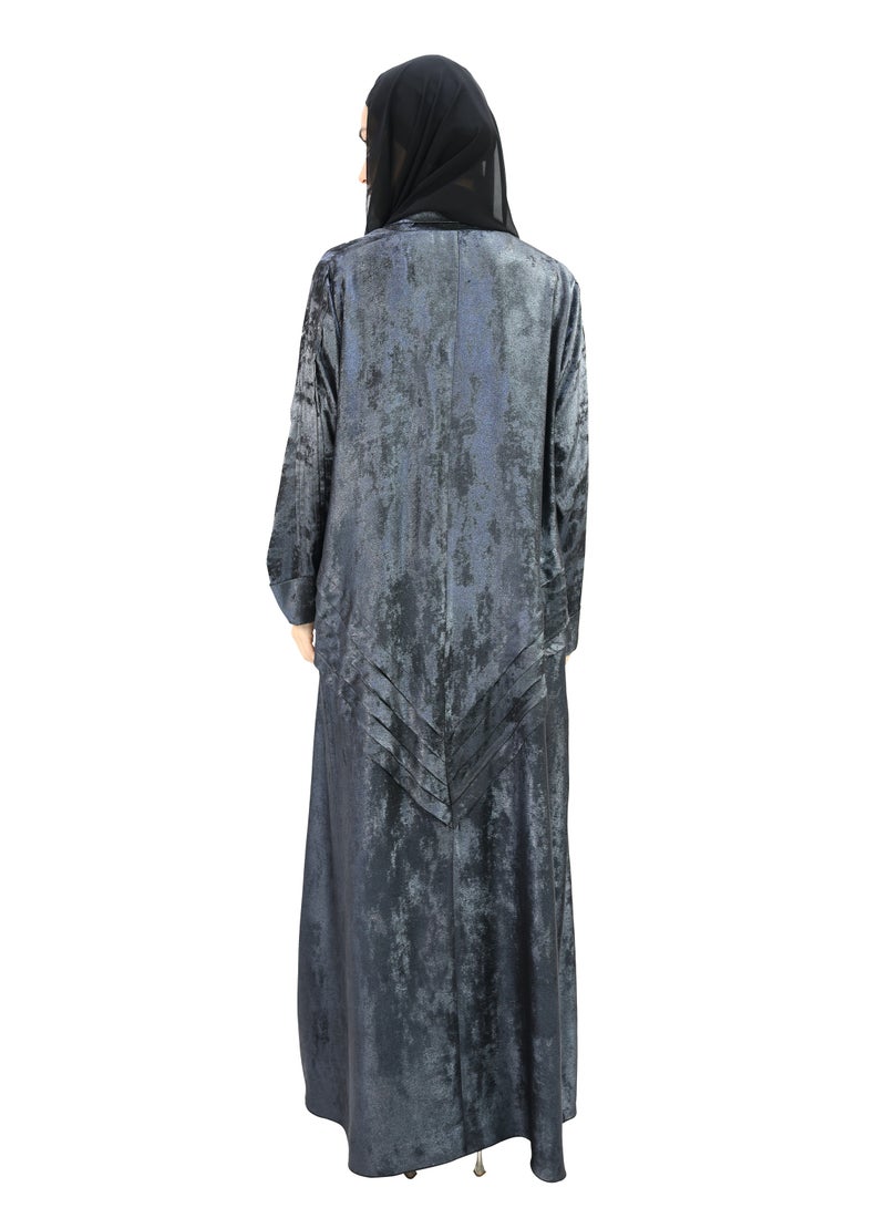 THE MODEST FACTORY Elegant Kimono Self Textured Abaya - Image 5
