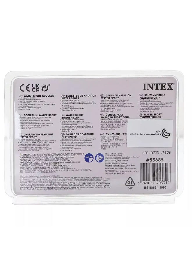 Intex Aqua Flow Water Sport Goggles- Black - Image 2