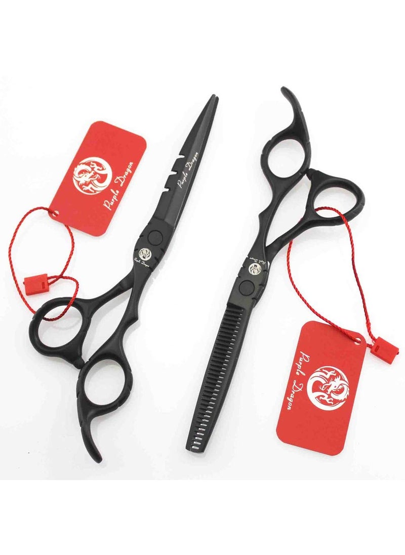 Purple Dragon - 60 Professional Barber Hair Flat Cutting Scissors Salon Hair Thinning Scissor Hairdresser Shear with Bag - Image 1