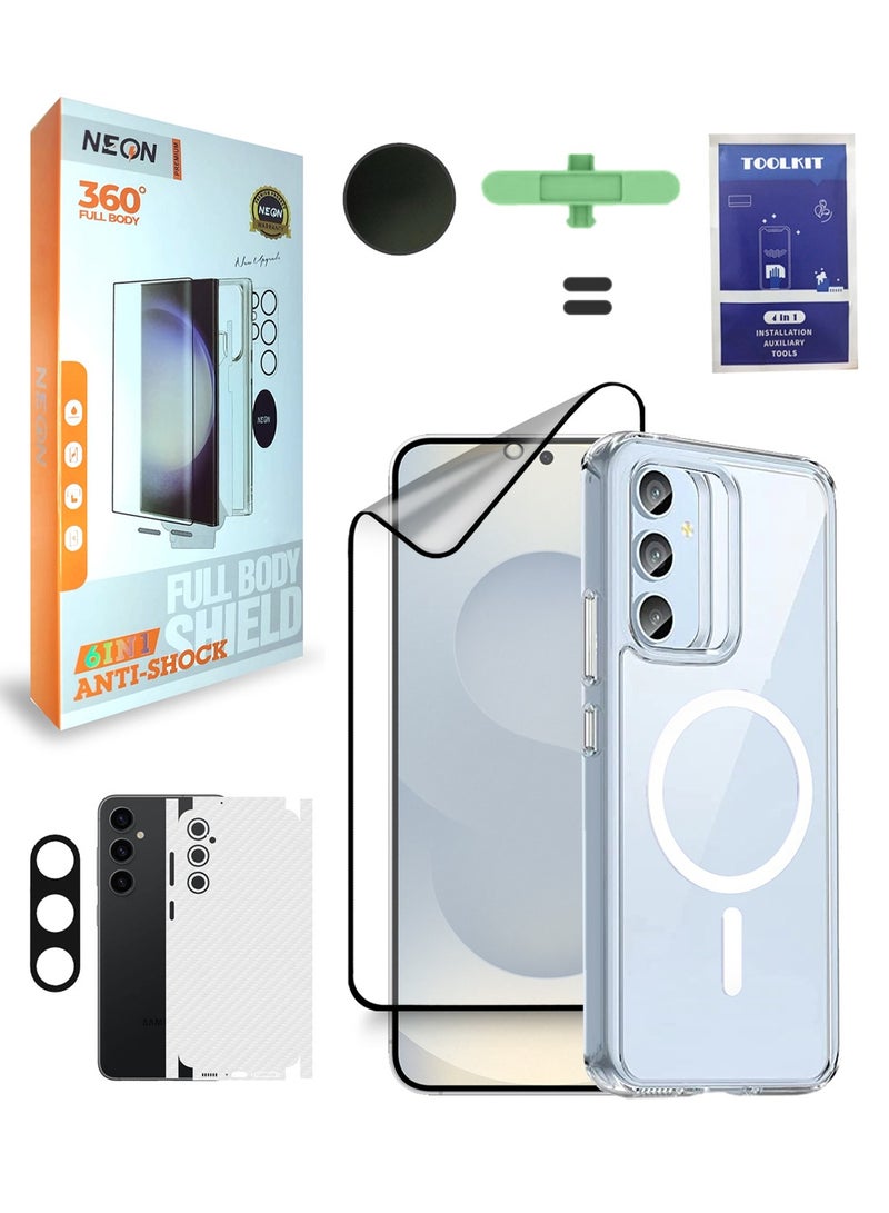 Neon Samsung Galaxy S25 5G 2025 6 In 1 Anti-Shock 360 Degree Full Body - Combo Pack - Image 1