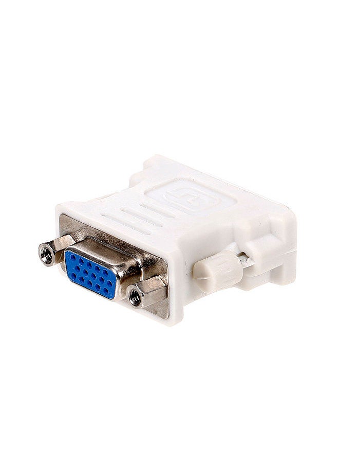 Generic - DVI to VGA Adapter DVI(24+1) Male to VGA Female Adapter Converter for Desktop Computer Laptop Monitor Projector - Image 1