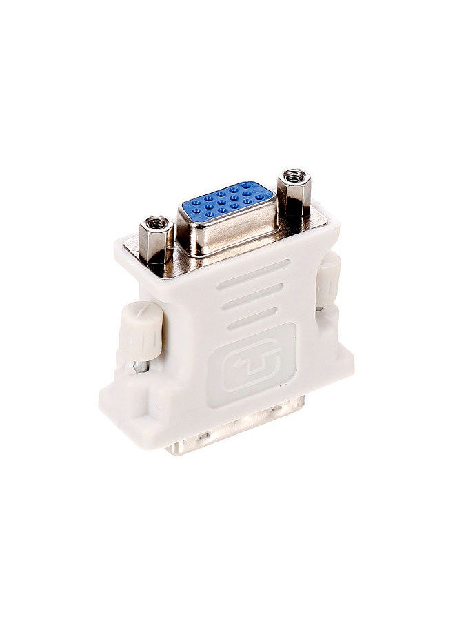Generic - DVI to VGA Adapter DVI(24+1) Male to VGA Female Adapter Converter for Desktop Computer Laptop Monitor Projector - Image 1