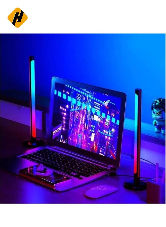 هوها قضبان مصباح LED الذكية RGB ، الإضاءة المحيطة ، قضبان ضوء تدفق شاشة Bluetooth مع التحكم في التطبيق ، شريط ضوء ألوان ألوان لتزيين التليفزيون/الغرفة/الفيلم/الكمبيوتر.  - Image 2