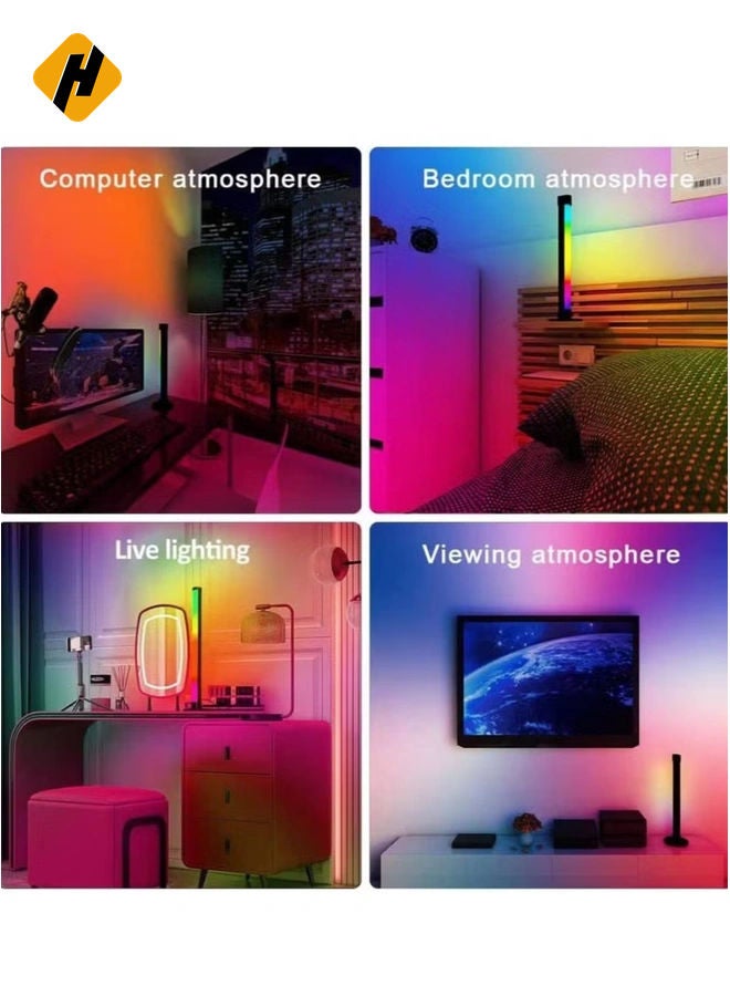 هوها قضبان مصباح LED الذكية RGB ، الإضاءة المحيطة ، قضبان ضوء تدفق شاشة Bluetooth مع التحكم في التطبيق ، شريط ضوء ألوان ألوان لتزيين التليفزيون/الغرفة/الفيلم/الكمبيوتر.  - Image 5
