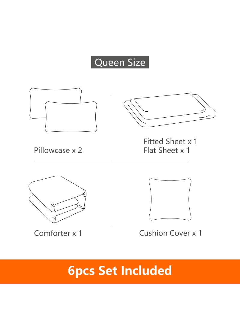 Z.Jian HOME Z.Jian HOME 6 Pieces Gaming Bedding Set Queen Size for Boys Gamer Comforter Set for Boys Girls Kids Teens 6 Piece Bed in A Bag Video Game Bedding for Gamer Room Decorative Queen47  - Image 5