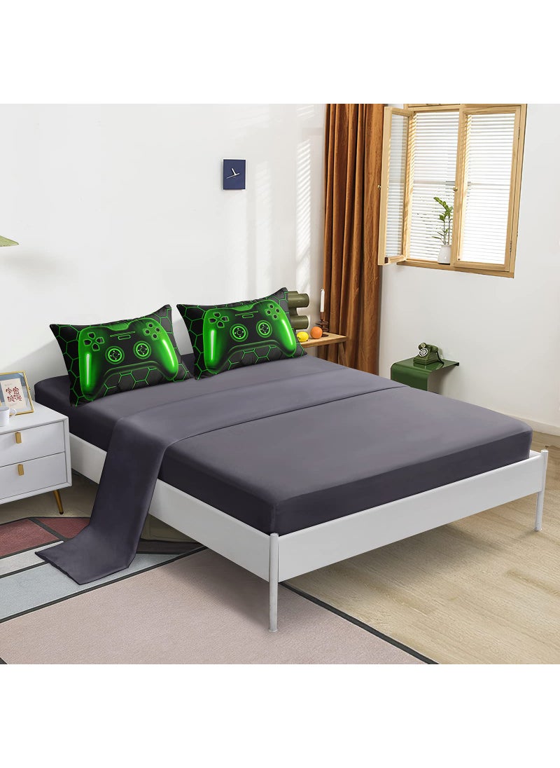 Z.Jian HOME Z.Jian HOME 6 Pieces Gaming Bedding Set Queen Size for Boys Gamer Comforter Set for Boys Girls Kids Teens 6 Piece Bed in A Bag Video Game Bedding for Gamer Room Decorative Queen47  - Image 4