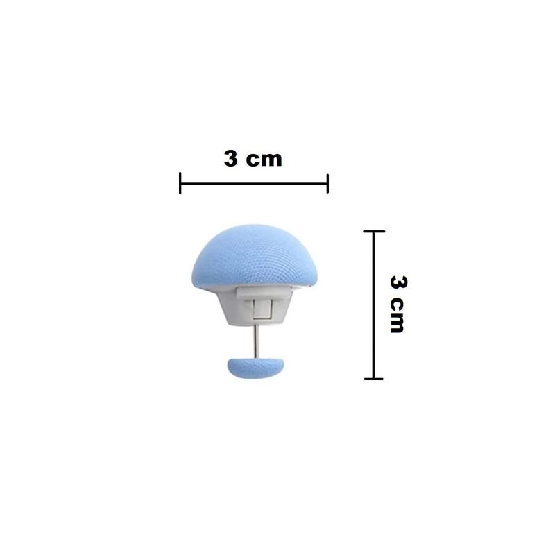 6pcs Bed Sheet Clips | Non-Slip Duvet Cover Holder Fixator with One-Key Unlock | Comforter Blanket Fastener for Mattress, Sheets, Curtains & Socks | Cotton Mushroom Shape Clip  - Image 2