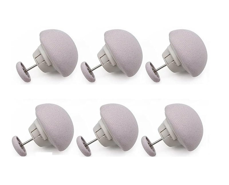 6pcs Bed Sheet Clips | Non-Slip Duvet Cover Holder Fixator with One-Key Unlock | Comforter Blanket Fastener for Mattress, Sheets, Curtains & Socks | Cotton Mushroom Shape Clip  - Image 1