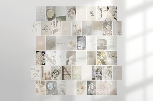 TwoDays Vanilla Girl Aesthetic Room Decor, Clean Girl Aesthetic Wall Collage Kit Pictures for Dorm, Neutral Posters, Cream Wall Art Prints for Bedroom.(Set of 50, 4" × 6") - Image 4