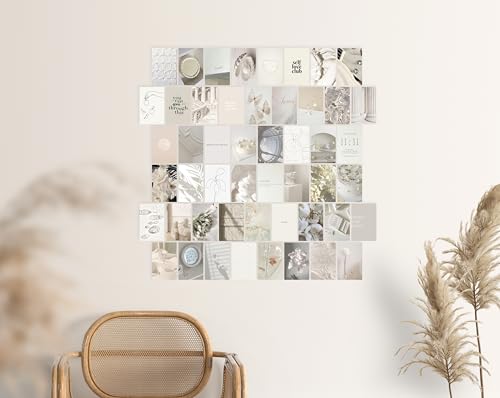 TwoDays Vanilla Girl Aesthetic Room Decor, Clean Girl Aesthetic Wall Collage Kit Pictures for Dorm, Neutral Posters, Cream Wall Art Prints for Bedroom.(Set of 50, 4" × 6") - Image 5