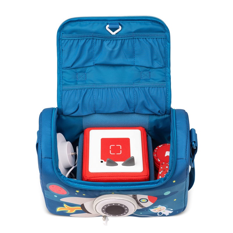 Tonies Listen & Play Bag - Secure Protection for your Toniebox, Headphones, Charging Station, and 6 Characters - Blast Off - Image 2