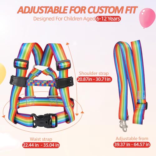 JXM Safety Walking Harness for Big Kids with Autism Ages 6-12, Child Elopement Leash with Grab Handle and Tether, Prevent Wandering in Public for Special Needs, Autistic ADHD Active Children - Image 5