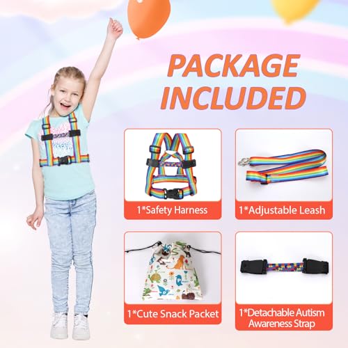 JXM Safety Walking Harness for Big Kids with Autism Ages 6-12, Child Elopement Leash with Grab Handle and Tether, Prevent Wandering in Public for Special Needs, Autistic ADHD Active Children - Image 2