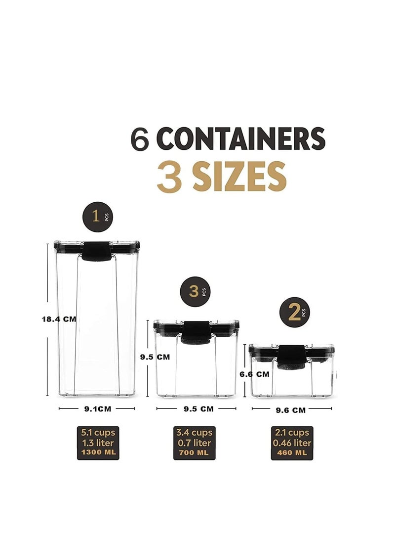 Generic - Airtight Food Storage Container Set,Kitchen and Pantry Organization Canisters for Bulk Food Storage with Easy Lock Lids for Cereal Rice, Flour and Cereal - BPA-Free (1x1300ml+3x700ml+2x460ml) - Image 1