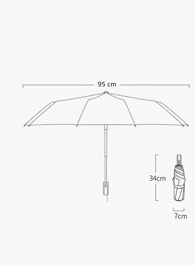 مظلة قابلة للطي من NT 1 قطعة Blue Magic، تزهر في المطر والماء، مقاومة للرياح، للنساء والفتيات والتخييم والمشي لمسافات طويلة والسفر والمظلة والحماية من الأشعة فوق البنفسجية - Image 5