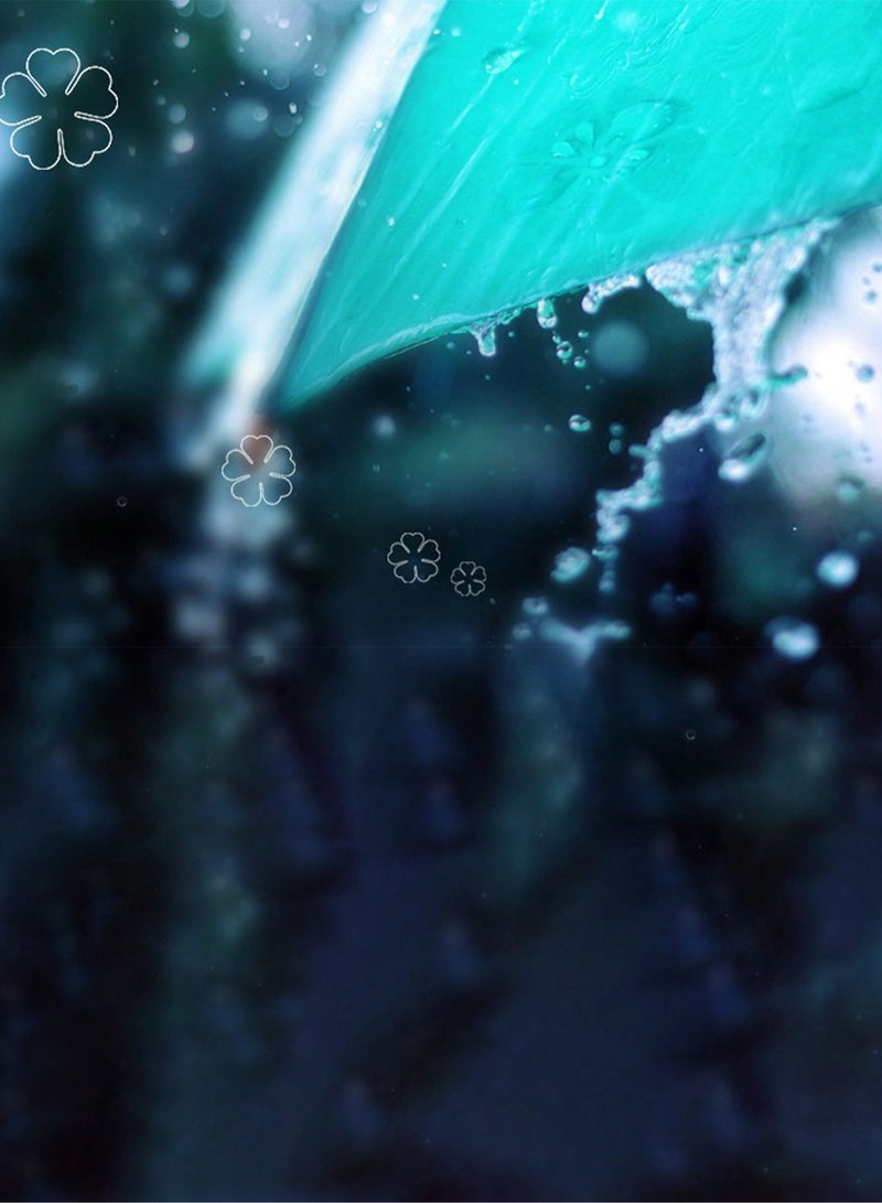 مظلة قابلة للطي من NT 1 قطعة Blue Magic، تزهر في المطر والماء، مقاومة للرياح، للنساء والفتيات والتخييم والمشي لمسافات طويلة والسفر والمظلة والحماية من الأشعة فوق البنفسجية - Image 4