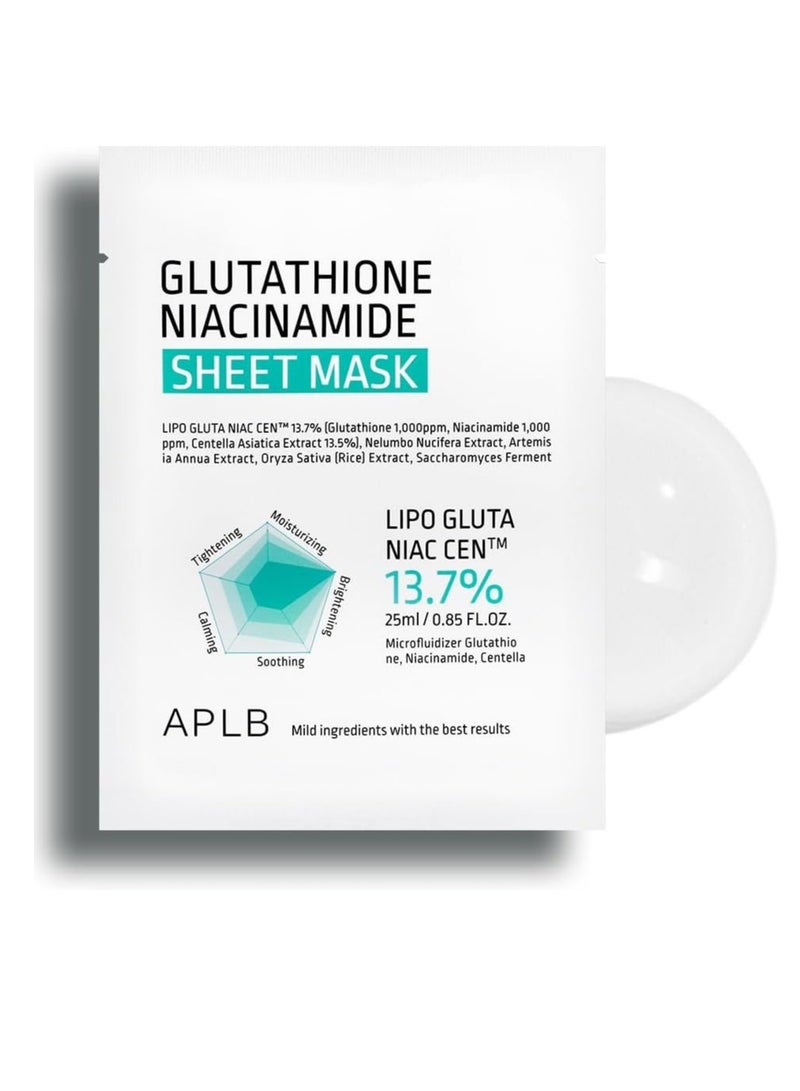 APLB Glutathione Niacinamide Sheet Mask Set 10 pcs - Image 1