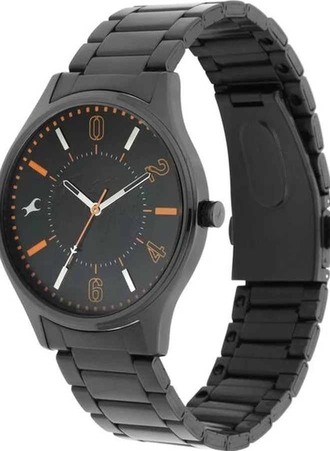 TITAN Men's Analog Display Watch With Black Stainless Steel Strap - 3237NM01