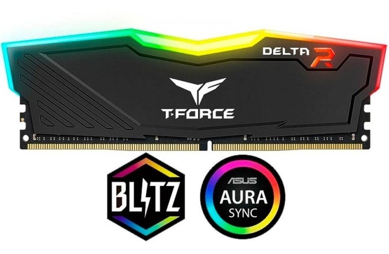 TeamGroup T-Force Delta RGB 8GB 3200MHz (3200MT/s) CL16 Black DDR4 Desktop Gaming Memory, Metal Heatsink, ARGB Motherboard Sync, XMP 2.0, for Intel/AMD CPU, High Performance Low Latency RAM Module - Image 3