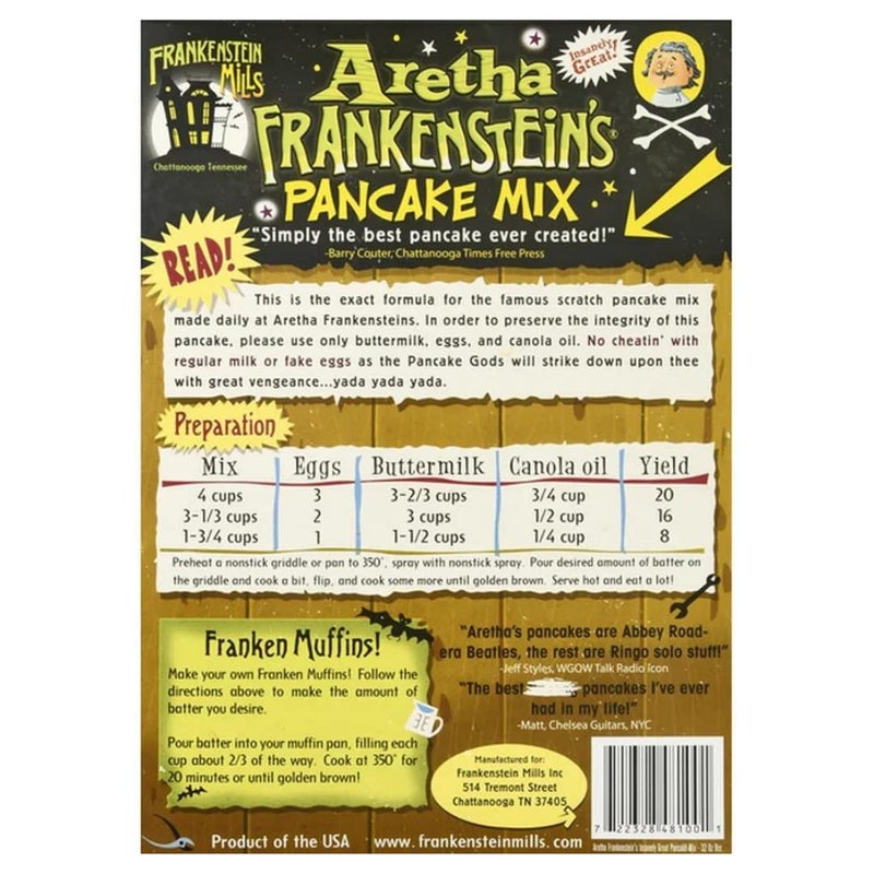 Aretha Frankenstein's Insanely Great Pancake Mix - 32 Oz Box - Image 5