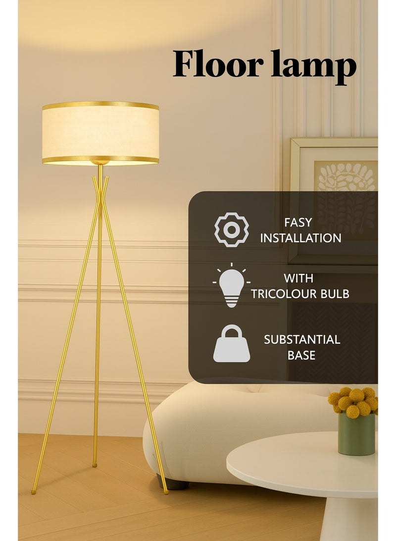 Fullight Triangle Floor Lamp 16W Dimmable with App & Remote Control, Gold, 160x35 cm, Standing Lamp, Ideal for Living Room, Bedroom, and Study - Image 4