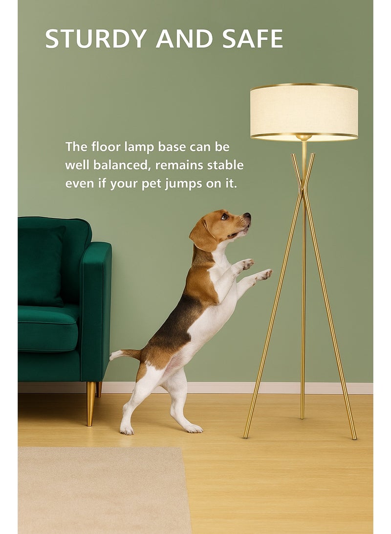 Fullight Triangle Floor Lamp 16W Dimmable with App & Remote Control, Gold, 160x35 cm, Standing Lamp, Ideal for Living Room, Bedroom, and Study - Image 5