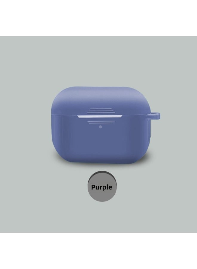 Generic - Protective Case For Airpods Pro Apple Third Generation Airpodspro2 Wireless Headset Silicone Protective Case-Color:2107C Purple-Applicable Model:Airpods Pro2 (with Ears And One-piece) - Image 1