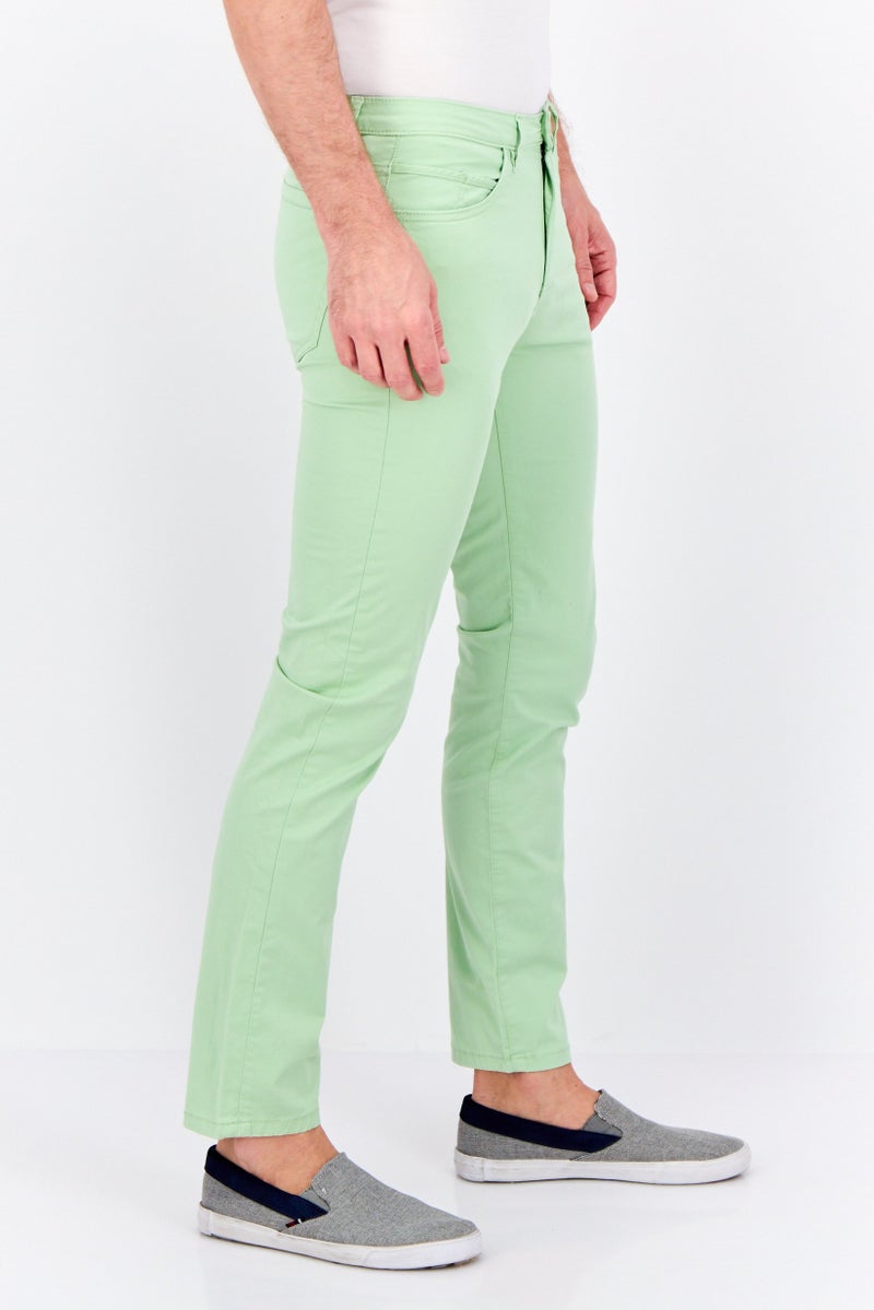 Sorbino Men Regular Fit Solid Chino Pants, Mint Green - Image 4
