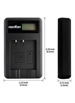 Norifon D-LI68 LCD USB Charger for Pentax Optio A36, Optio S10, Optio S12, Optio VS20, Q, Q10, Q7 Camera and More  - Image 4