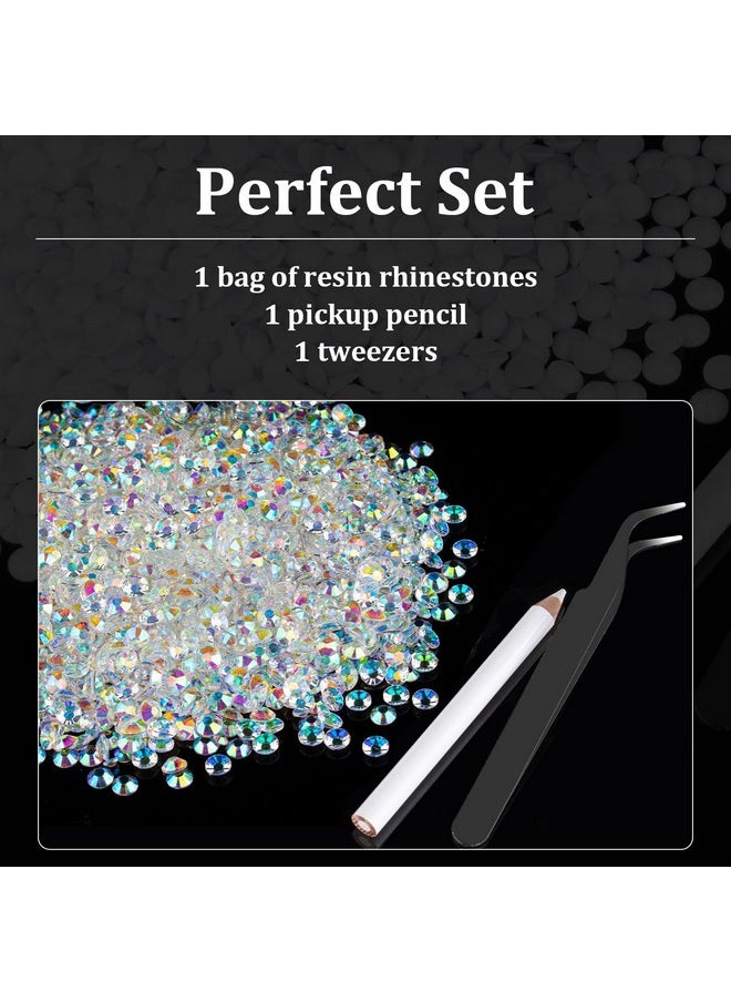 BELLEBOOST 4000Pcs 4Mm Resin Rhinestones Bulk Transparent Ab Flatback Round Jelly Rhinestones Bedazzling Non Hotfix Crystal Gems Large Quantity Wholesale For Diy Crafts Clothes Tumblers Face Makeup Manicure  - Image 4