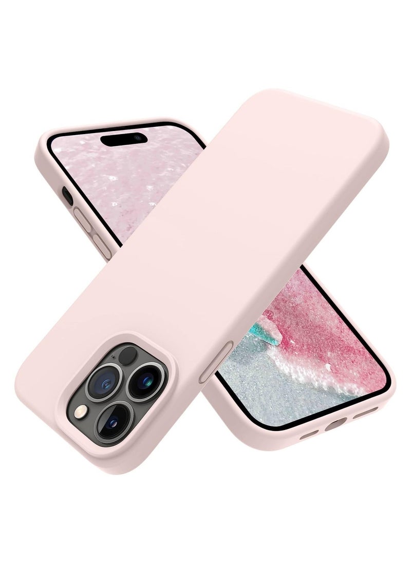 BGM Designed for iPhone 14 Pro Case, Silicone Shockproof Slim Thin Phone Case for iPhone 14 Pro 6.1 inch-(Chalk Pink)