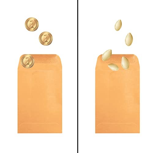 Bonfasvo 500 Pack #7 Brown coin envelope 3.5 x 6.5 inches Kraft Envelopes Classic Small Parts Envelopes with Self Adhesive Gummed Flap for Coins Cash Credit Cards Seeds - Image 3