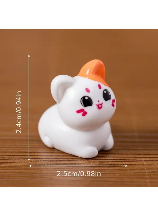 4 Pcs Cute Kitty Figurine Pastel Pink White Desk Decor Gift For Cat Lovers - Image 4