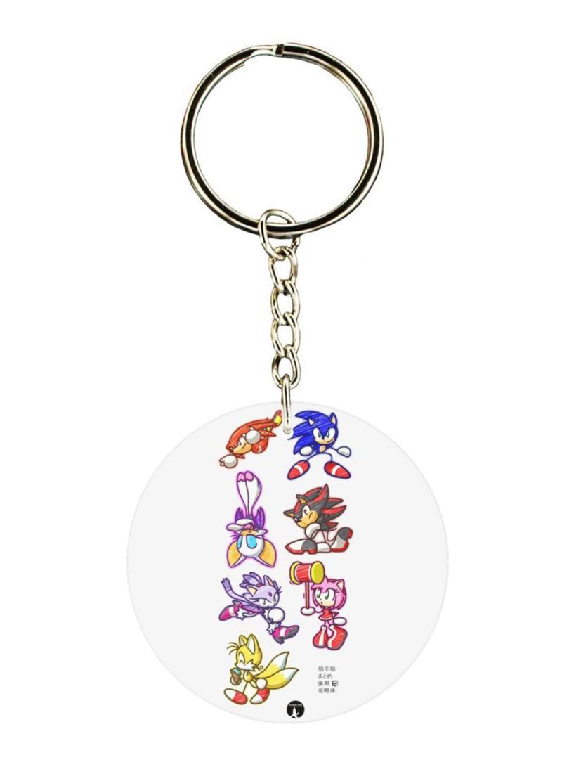 Double Sided Sonic Printed Keychain