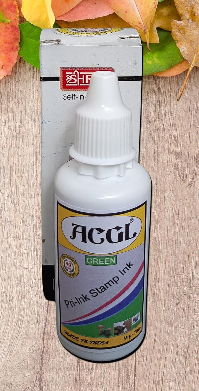 ACGL Stamp Ink Refill for Pre-Ink Stamps (30 ML, 1 PCS) Green - Image 1