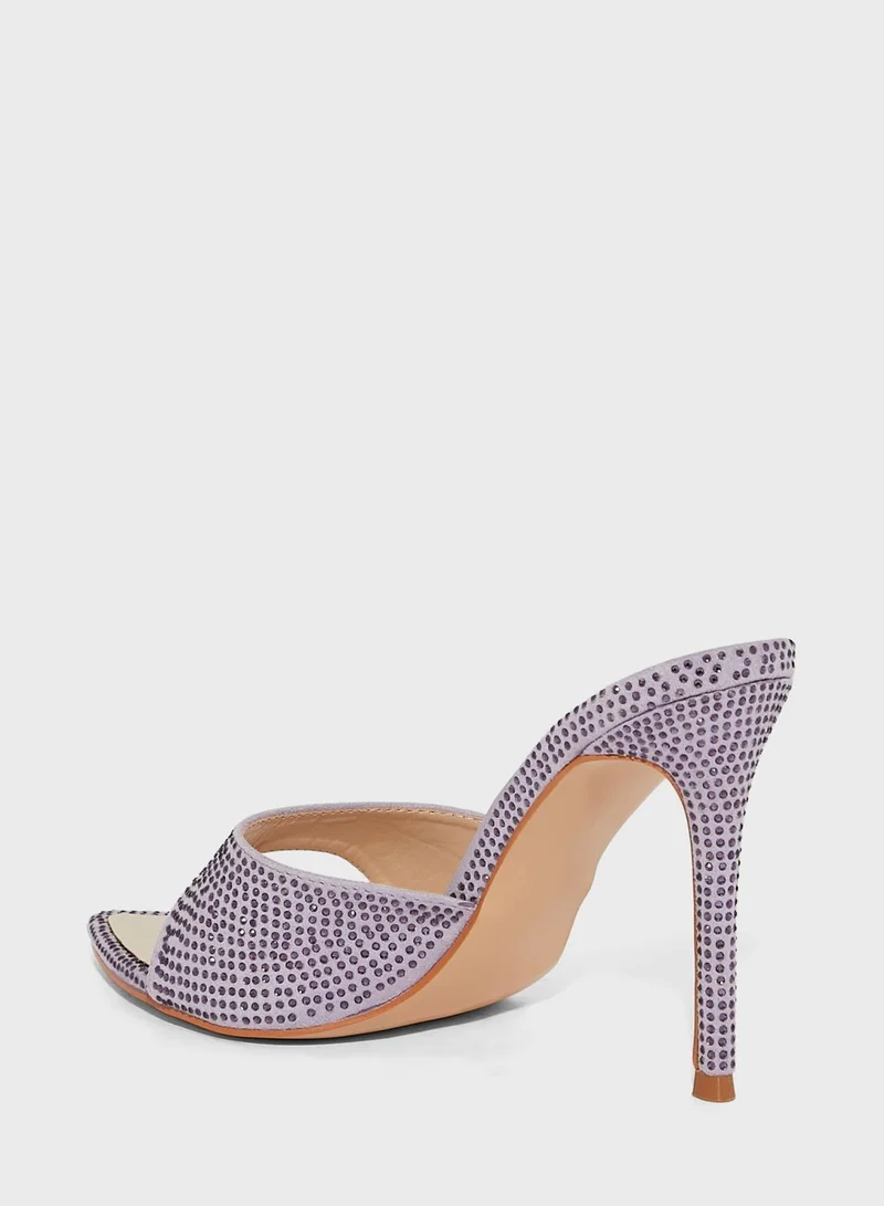 ايلا ليمتد اديشن Diamante Pointed Toe Sandal Black
