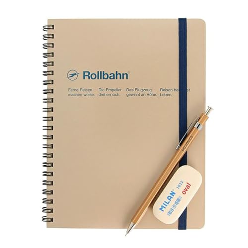 Delfonics Rollbahn Spiral Classic Notebooks: 5-1/2 in. x 7 in. (Blue) / B6 notebook - Image 3