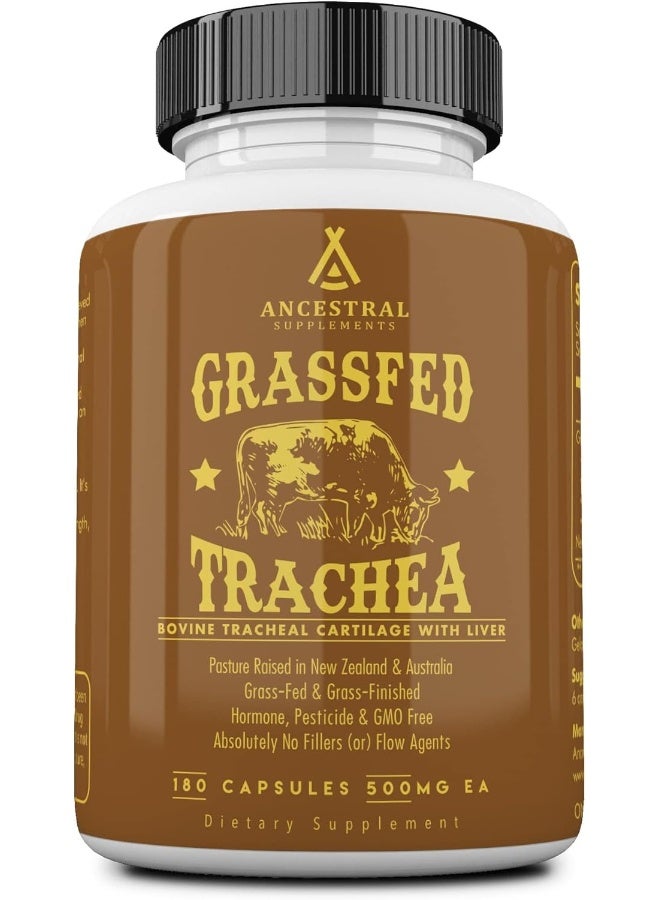 Ancestral Supplements Bovine Tracheal Cartilage with Liver Supports Healing, Immune, Joint Health - 180 Capsules - Image 1
