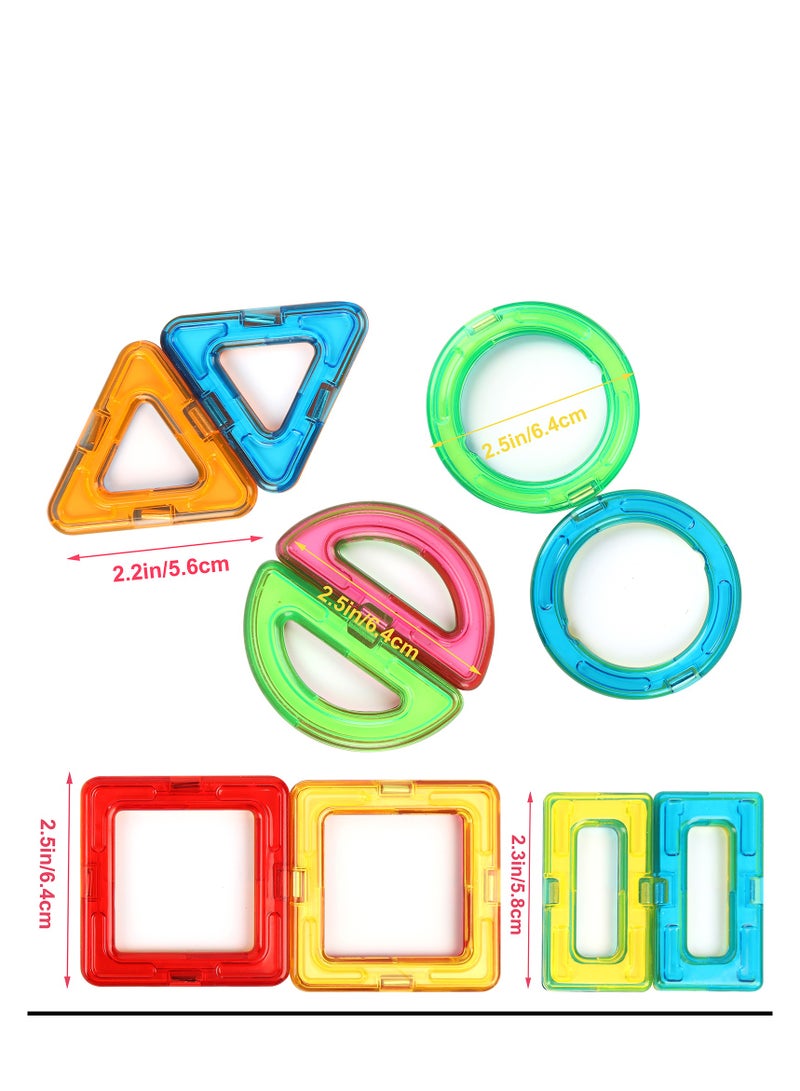 Grab Mantra 60 Pieces Strong Magnetic Building Blocks Set Early Development Toy For Kids Preschool Learning Educational Gift For  Girls/Boys - Image 5