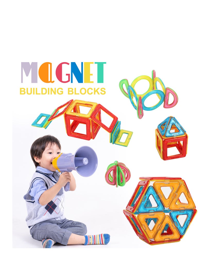 Grab Mantra 60 Pieces Strong Magnetic Building Blocks Set Early Development Toy For Kids Preschool Learning Educational Gift For  Girls/Boys - Image 2