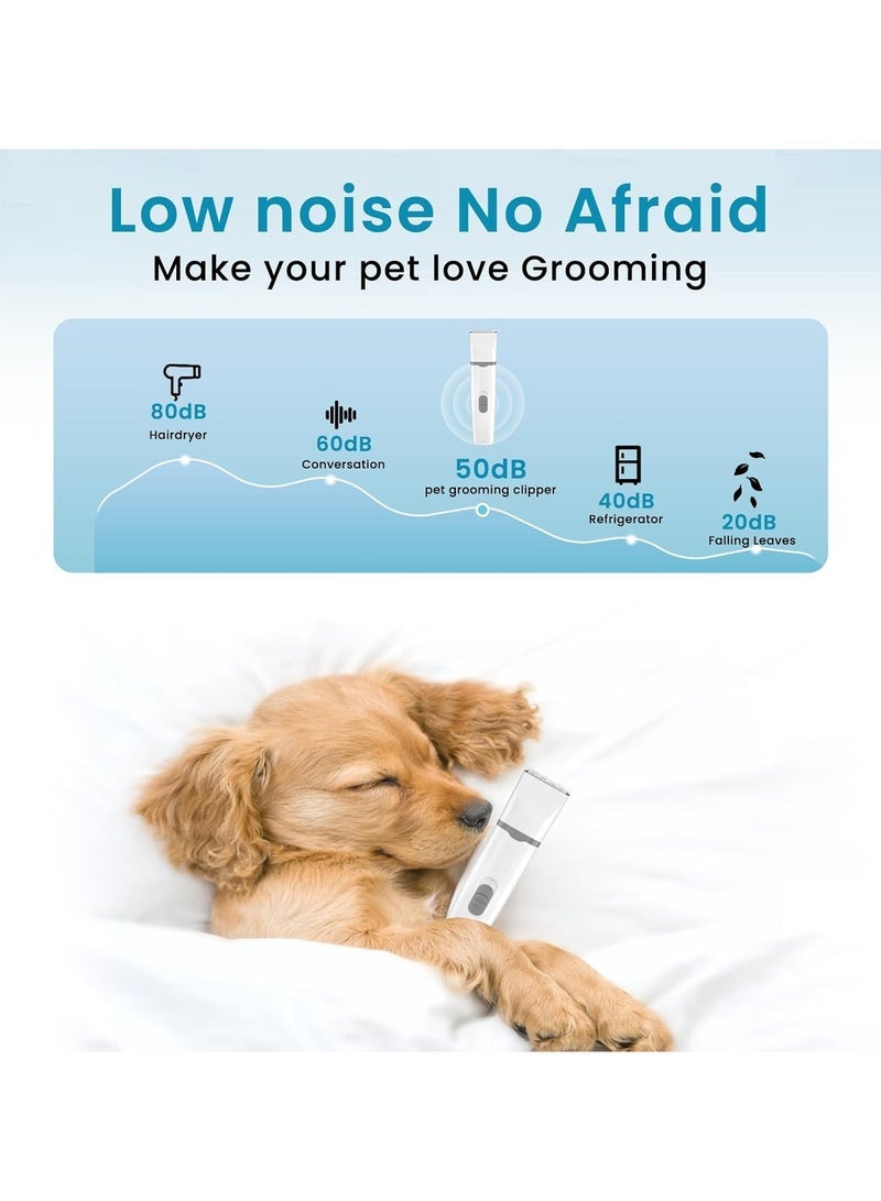 general Low Noise Cordless Clippers for Dogs and Cats – Grooming Kit with Nail Grinder, 4 in 1 Electric Trimmer for Paws, Ears, Eyes, and Face, Gray - Image 4