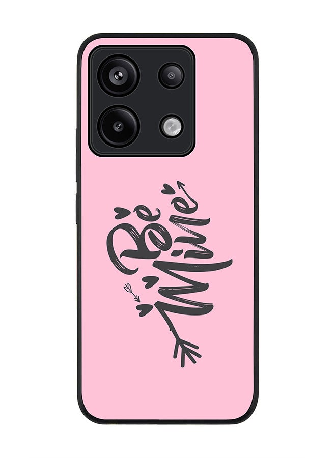 Stylizedd Rugged Black Edge Case for Xiaomi Redmi Note 13 Pro 5G, Slim fit Soft Case Flexible Rubber Edges Anti Drop TPU Gel Thin Cover -  Be Mine - Image 1