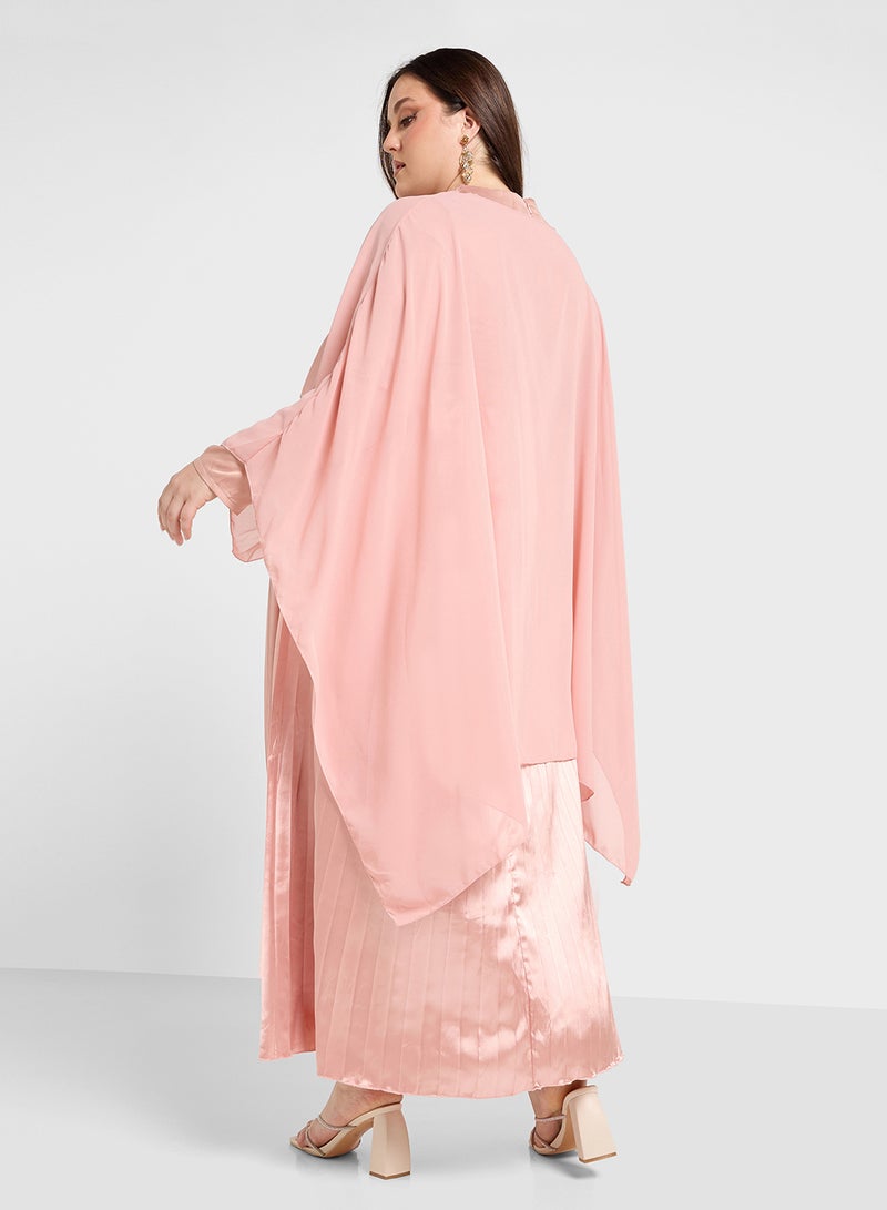 Khizana Pleated Overlay Dress - Image 2