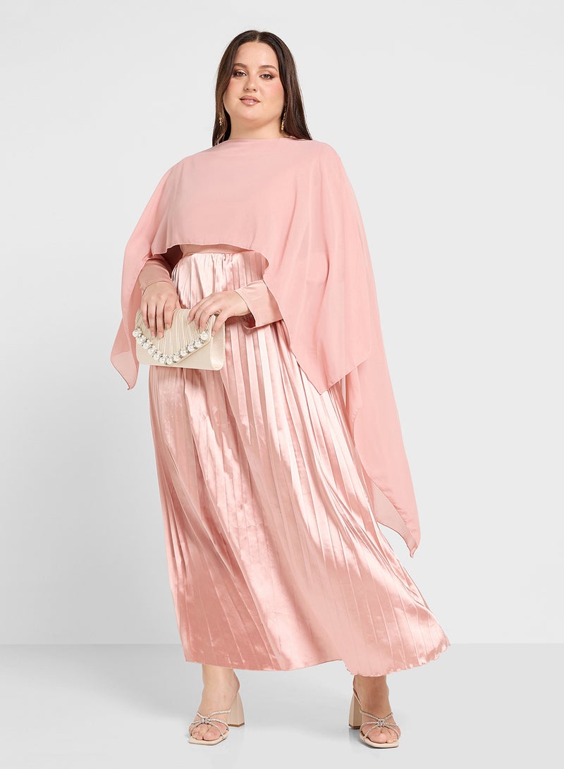 Khizana Pleated Overlay Dress - Image 5